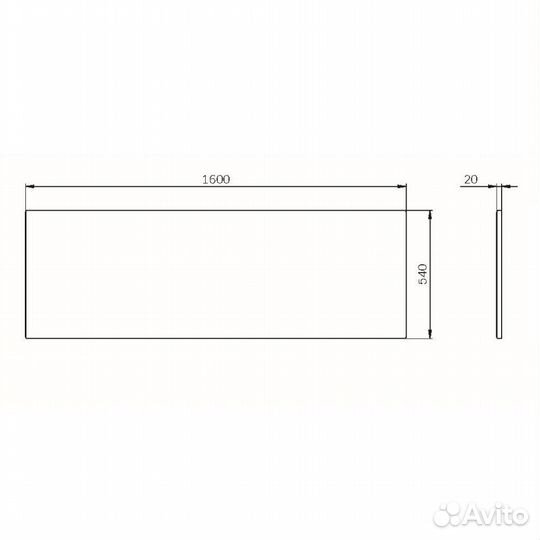 AM.PM W84A-160-070W-P Панель фронтальная