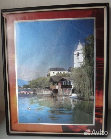 Красивая картина, шелкография, размер 20* 25 см