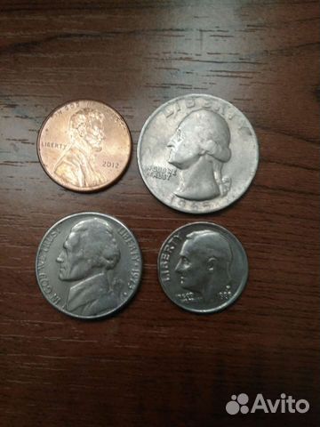 Набор иностранных монет 6шт