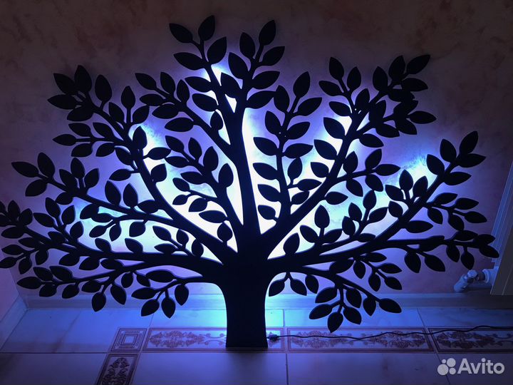 Деревянное панно- картина на стену