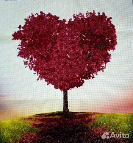 Картина, вышитая крестом, 3D эффект