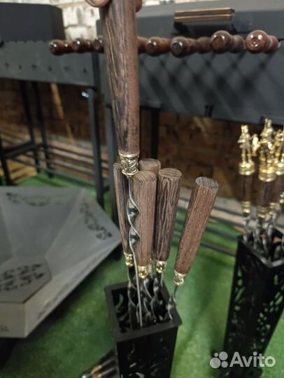 Шампура с деревянной ручкой