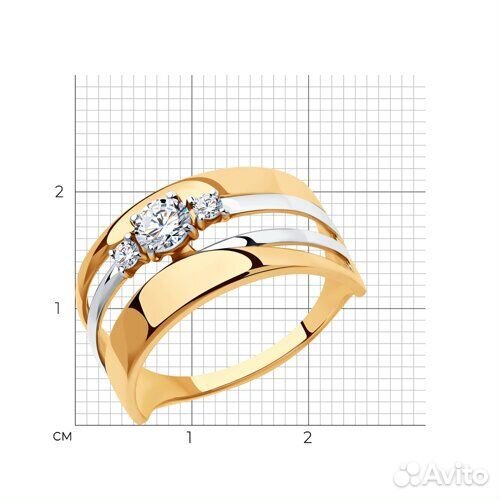 Кольцо sokolov из золота, 018474, р.18