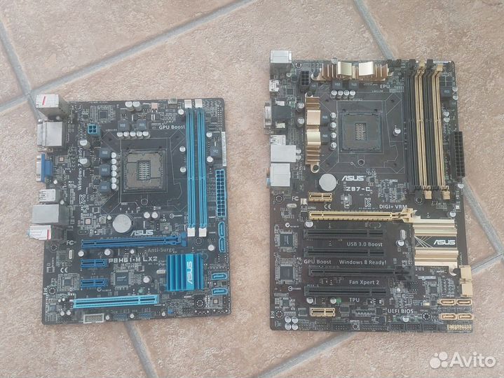 Материнская плата asus z87-c и p8h61-m