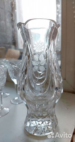 Ваза для цветов хрустальная СССР