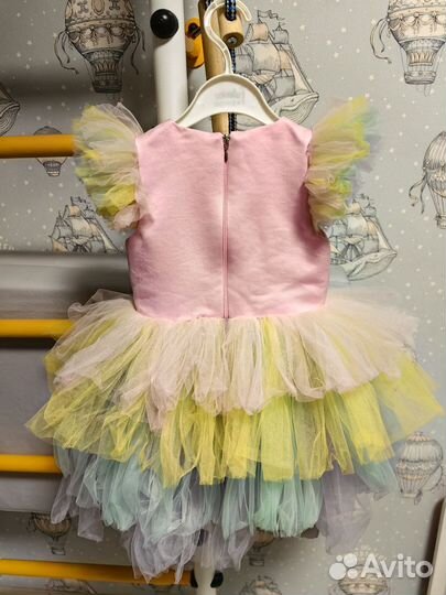 Платье единорог 98 lelu kids розовое