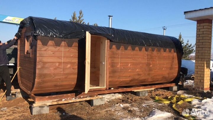 Бани-бочки квадро в наличии