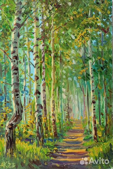 Картина масло оргалит 