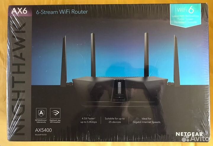 Wi-Fi Роутер Netgear Nighthawk AX6 AX5400 RAX50