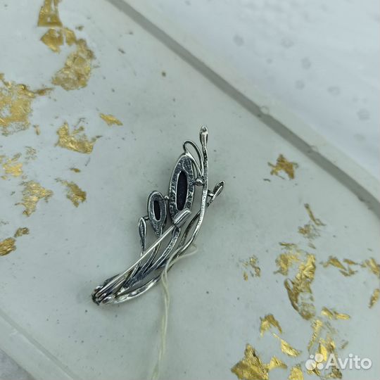 Брошь винтаж серебро