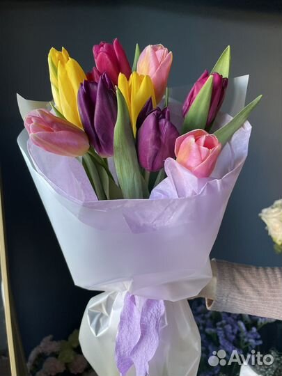 Букет тюльпанов микс