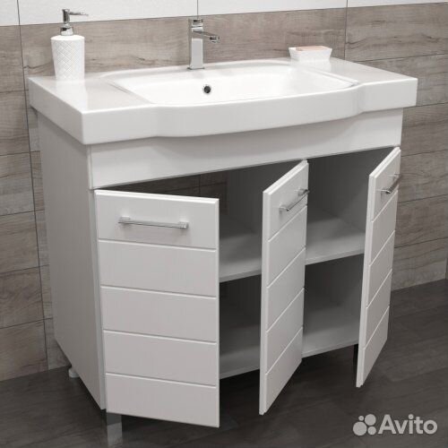 Тумба под раковину Эльба Омега 90 напольная 3 д