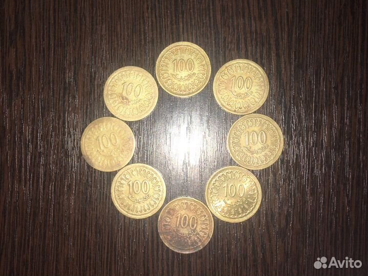 012 Монеты Тунис 50, 100 миллимов
