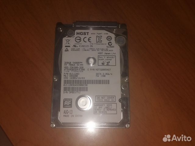 Жесткий диск для ноутбука 320 gb купить в Выселках | Электроника | Авито