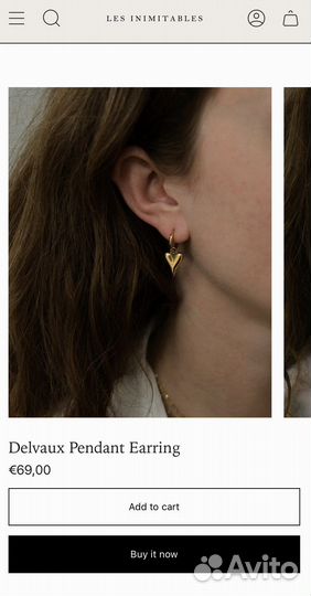 Серьги Delvaux Pendant