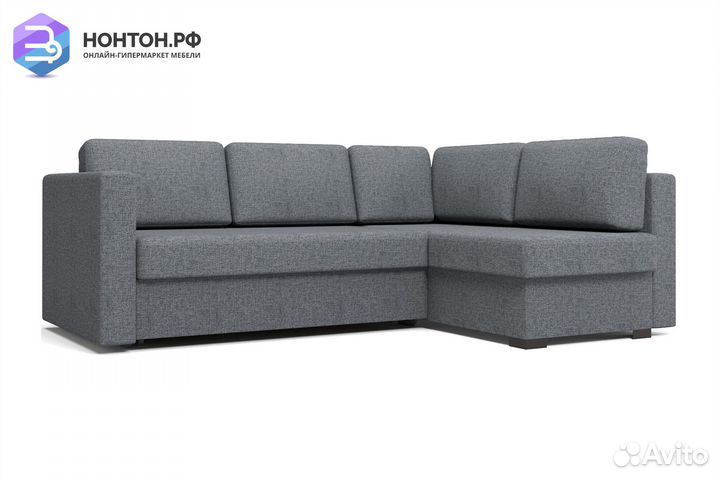 Диван угловой дельфин Джессика 2 серый