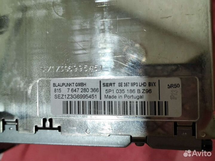 Штатная магнитола seat altea 2008года