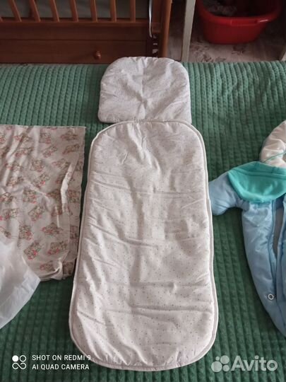 Матрасик с подушкой в коляску