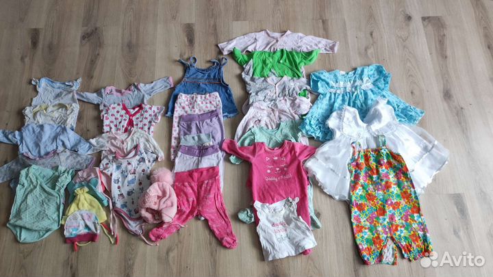 Вещи и обувь пакетом для девочки с 0 до 1 года