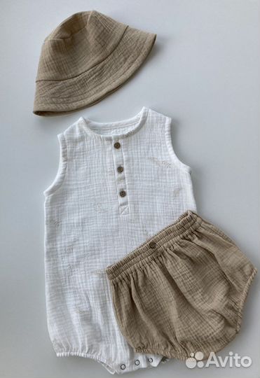 Песочники, Боди, Ромперы, Блумеры из муслина