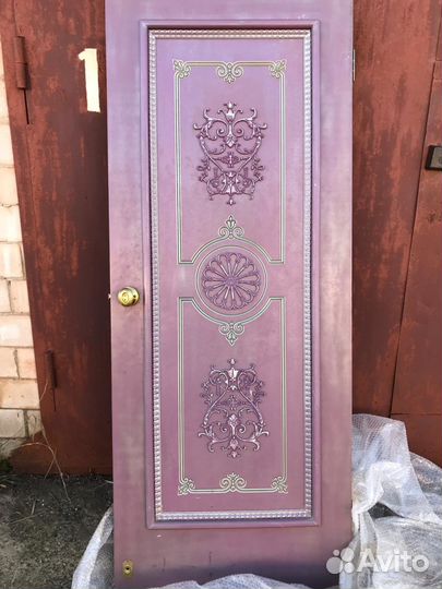 Двери массив дерева с декором (Италия) б/у в отл с