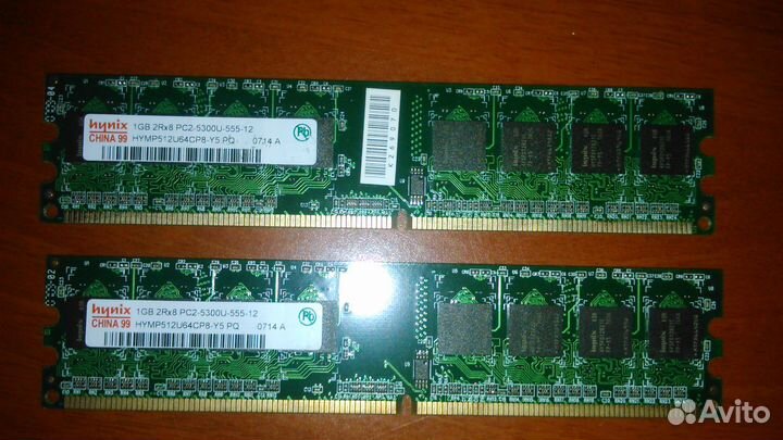 Kingston, Hynix: 1Gb, 512 Mb, 800Mhz, 600Mhz DDR2