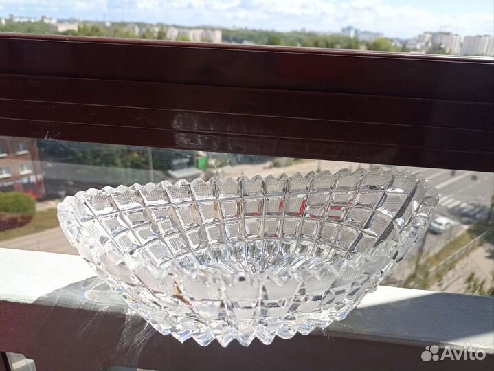 Ваза для фруктов, салатник, конфетница хрусталь