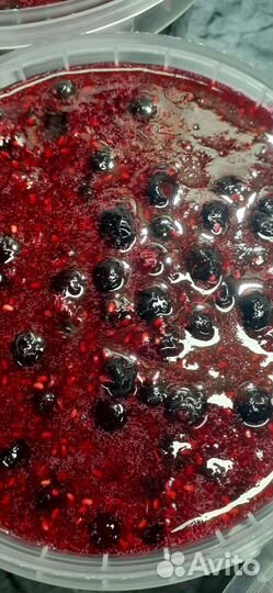Малина перетертая с сахаром
