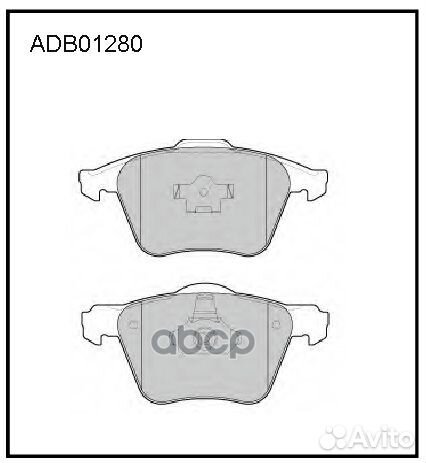 Колодки тормозные дисковые перед ADB01280 A