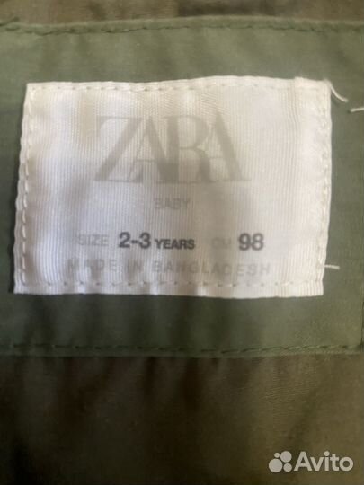 Куртка Zara двойная парка+бомбер 1,5-3,5 годика