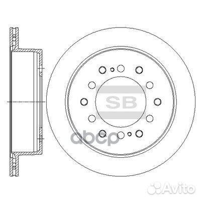 Диск тормозной toyota land cruiser 120 05 задни