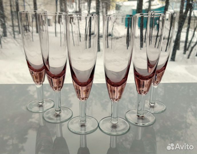 Фужеры цветное стекло СССР