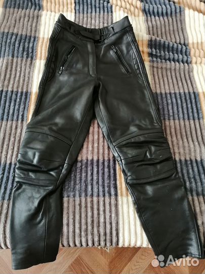 Мото штаны кожаные