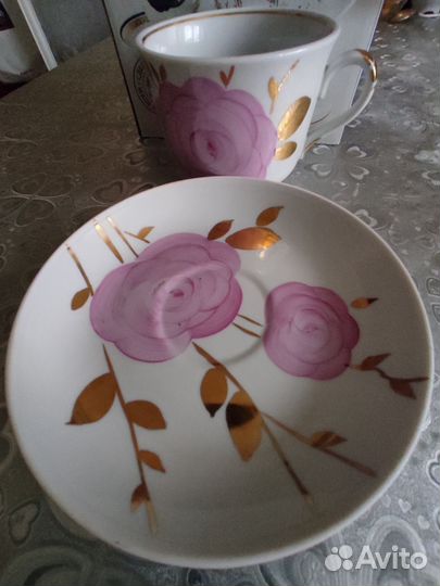 Чашка с блюдцем дулево