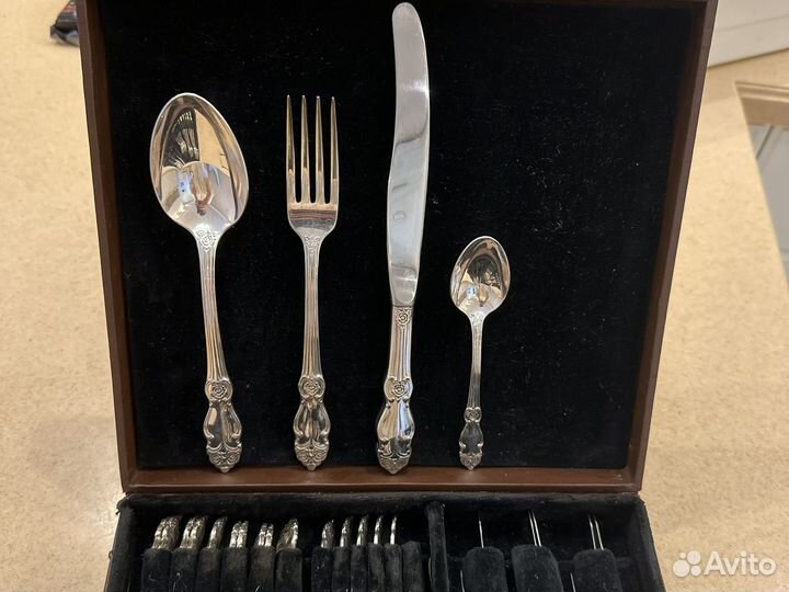 Набор столовых приборов Серебряная Роза мельхиор