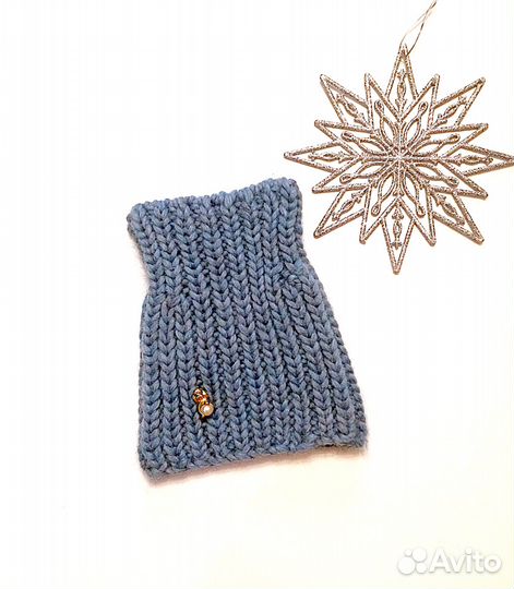 Вязаная шапка бини ручная работа