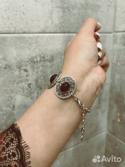 Винтажный комплект в стиле бохо колько и браслет