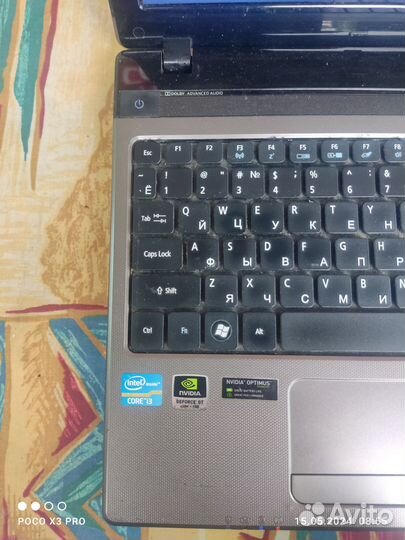 Ноутбук acer i3 gt630m