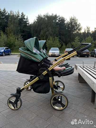 Коляска для двойни 2в1 Junama diamond