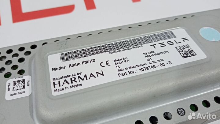 Радио FM/HD/XM Tesla Model 3 2019 1079749-00-D