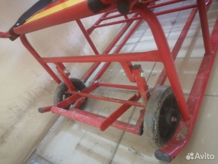 Санки для двойни на колёсиках