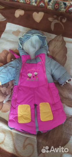 Зимний комбинезон трансформер с 0 до 1 года