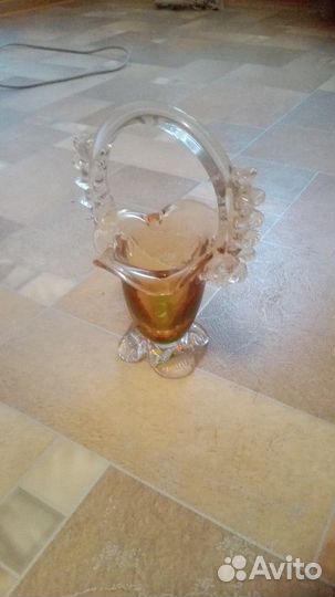 Конфетница Чешское Стекло