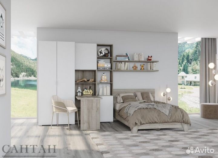 Письменный новый стол со шкафом пс3003