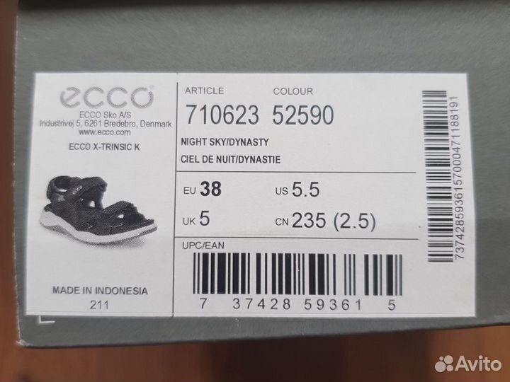 Босоножки Ecco X-trinsic K 38 размер