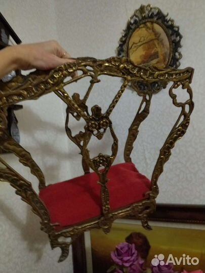 Газетница антиквариат бронза