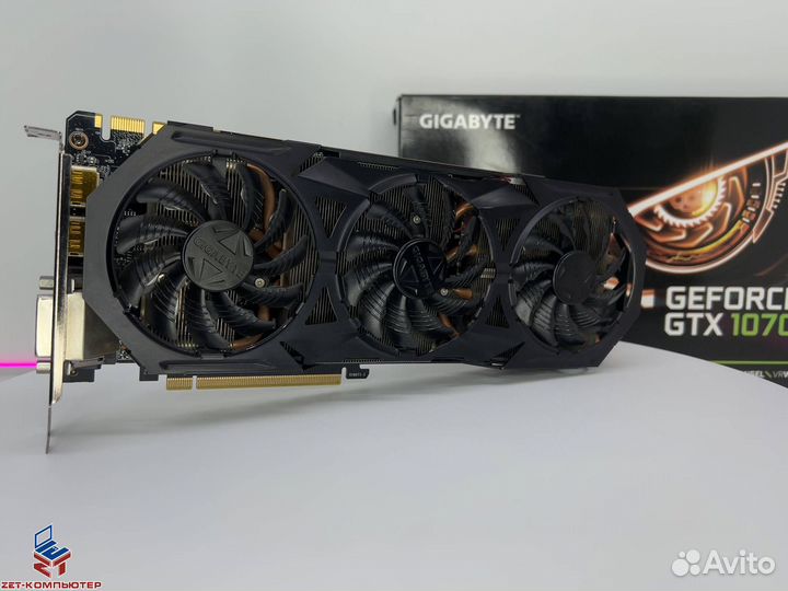 Видеокарта 8.0 Гб Gigabyte GTX 1070 G1 Rock