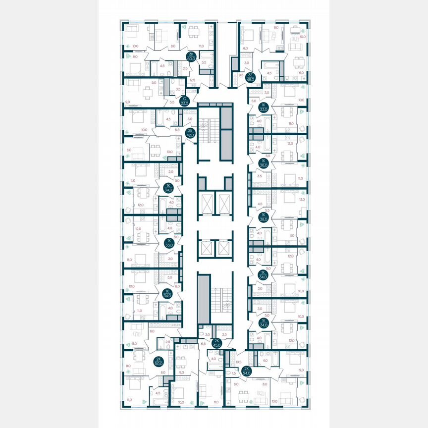 1-к. квартира, 38 м², 5/32 эт.