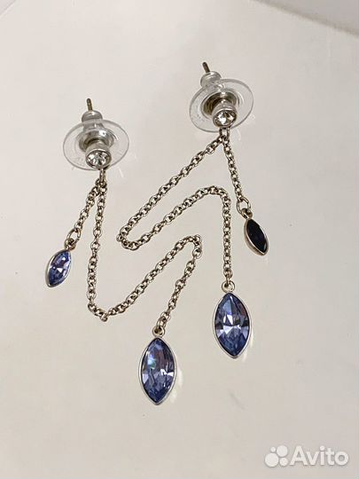 Серьги Swarovski Оригинал Длинные Подвески Пусеты