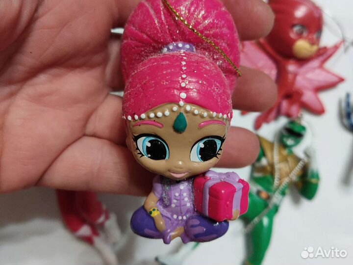 Елочные игрушки с героями мультфильмов набор